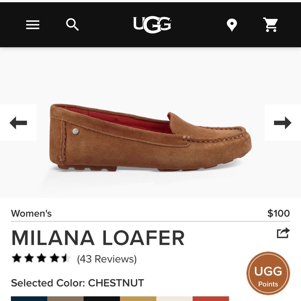 Brown Suede Loafers, New in Box, “Milana” by Ugg